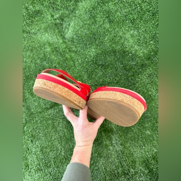 Cole Haan Red Women's Briella Grand II Wedge Slide Sandal Size 8.5B - Picture 6 of 8